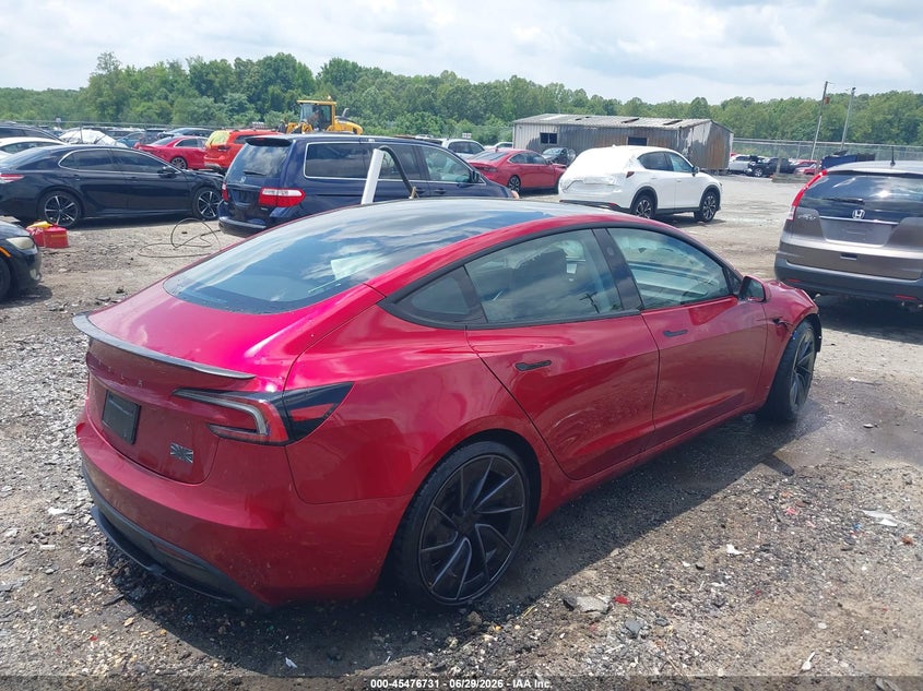 2024 Tesla Model 3 VIN 5YJ3E1ET2RF849276 IAAI salvage auction — FRONT END, Salvage (Virginia), sold $15,600 on 2026-07-31 (photo 4)