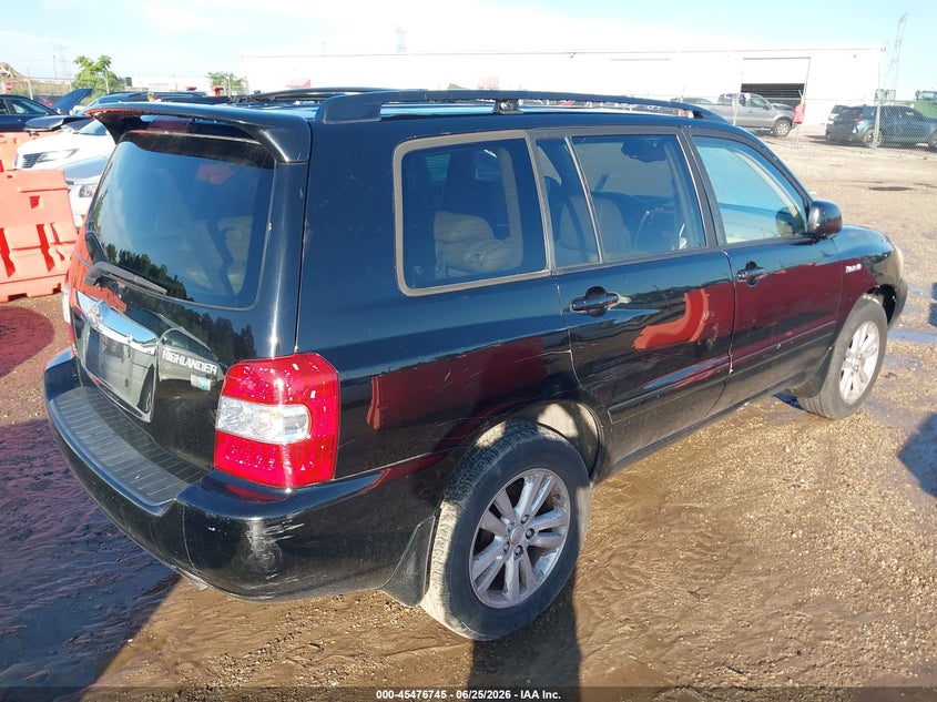 2006 Toyota Highlander VIN JTEEW21AX60004939 IAAI salvage auction — NORMAL WEAR, Clear (Illinois), sold $600 on 2026-07-22 (photo 4)