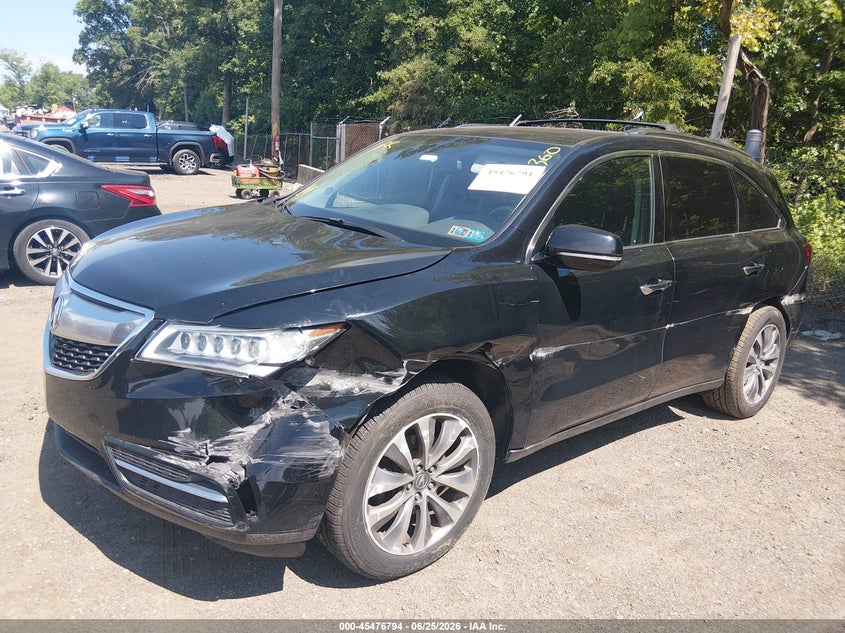 2014 Acura Mdx VIN 5FRYD4H4XEB046173 IAAI salvage auction — FRONT END, Salvage - Greater Than 75% (Maryland), sold $1,300 on 2026-07-09 (photo 2)