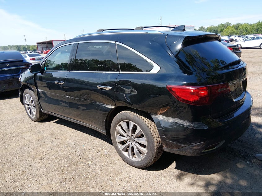 2014 Acura Mdx VIN 5FRYD4H4XEB046173 IAAI salvage auction — FRONT END, Salvage - Greater Than 75% (Maryland), sold $1,300 on 2026-07-09 (photo 3)