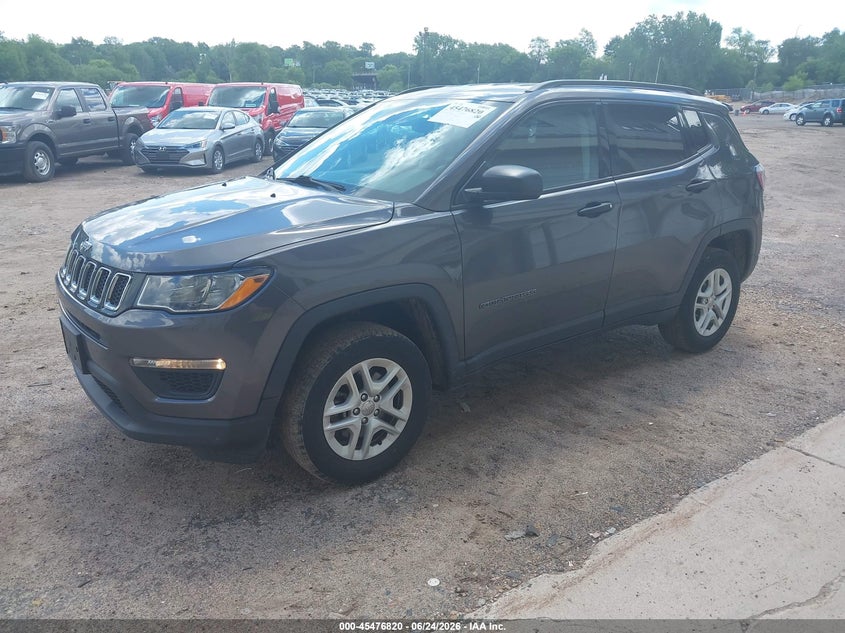 2018 Jeep Compass VIN 3C4NJDAB8JT392238 IAAI salvage auction — NORMAL WEAR, Sf97 (Minnesota), sold $8,650 on 2026-08-27 (photo 2)
