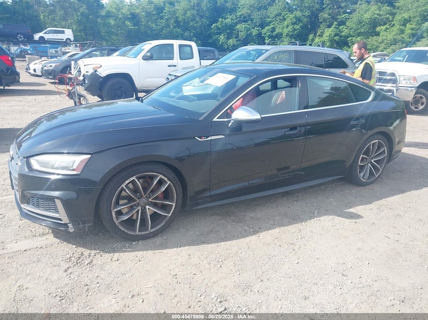 2018 Audi S5 VIN WAUB4CF50JA005547 IAAI salvage auction — FRONT END, Salvage Title, sold $9,700 on 2026-09-27 (photo 2)