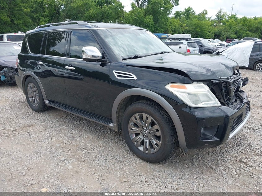 2017 Nissan Armada VIN JN8AY2NE6H9704115 IAAI salvage auction — FRONT END, Salvage (Tennessee), sold $4,600 on 2026-07-23 (photo 1)