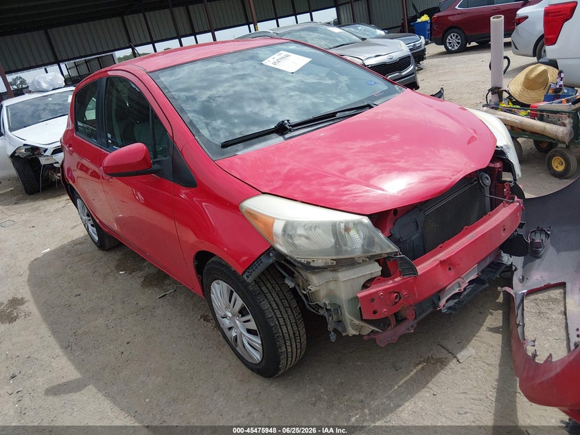 2012 Toyota Yaris VIN JTDKTUD31CD508678 IAAI salvage auction — FRONT & REAR, Salvage (Texas), sold $1,650 on 2026-07-28 (photo 1)