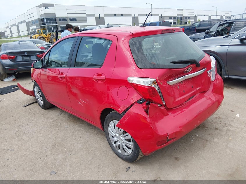 2012 Toyota Yaris VIN JTDKTUD31CD508678 IAAI salvage auction — FRONT & REAR, Salvage (Texas), sold $1,650 on 2026-07-28 (photo 3)
