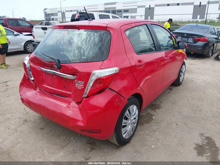 2012 Toyota Yaris VIN JTDKTUD31CD508678 IAAI salvage auction — FRONT & REAR, Salvage (Texas), sold $1,650 on 2026-07-28 (photo 4)