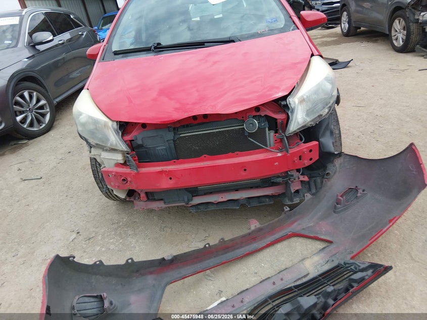 2012 Toyota Yaris VIN JTDKTUD31CD508678 IAAI salvage auction — FRONT & REAR, Salvage (Texas), sold $1,650 on 2026-07-28 (photo 6)