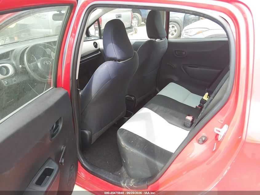 2012 Toyota Yaris VIN JTDKTUD31CD508678 IAAI salvage auction — FRONT & REAR, Salvage (Texas), sold $1,650 on 2026-07-28 (photo 8)