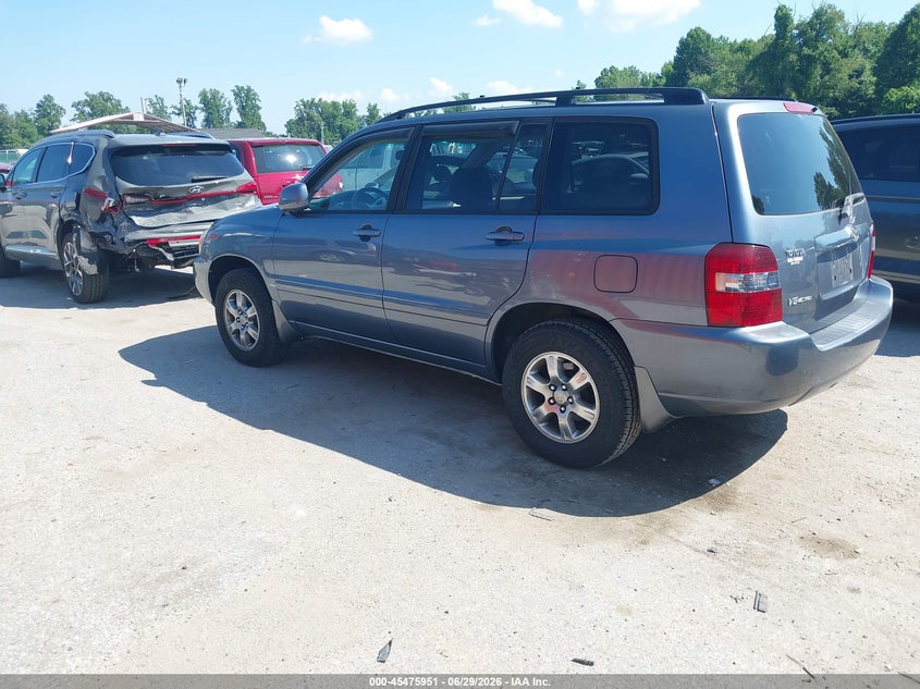 2006 Toyota Highlander VIN JTEEP21A560183887 IAAI salvage auction — RIGHT FRONT, Salvage - 75% Or Less (Maryland), sold $1,300 on 2026-07-23 (photo 3)