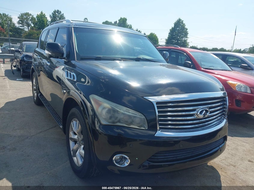 2014 Infiniti Qx80 VIN JN8AZ2NE7E9062464 IAAI salvage auction — FRONT END, Salvage (North Carolina), sold $1,750 on 2026-07-08 (photo 1)