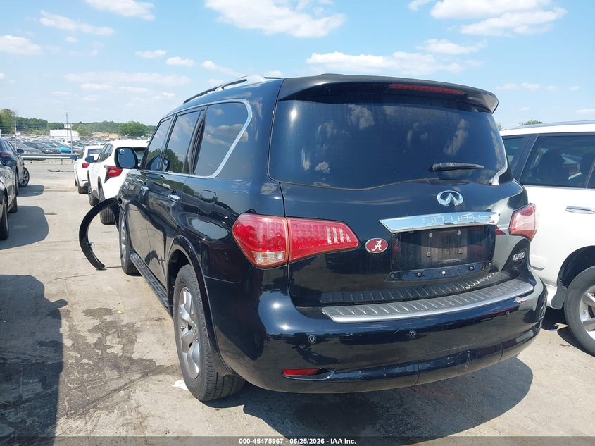 2014 Infiniti Qx80 VIN JN8AZ2NE7E9062464 IAAI salvage auction — FRONT END, Salvage (North Carolina), sold $1,750 on 2026-07-08 (photo 3)