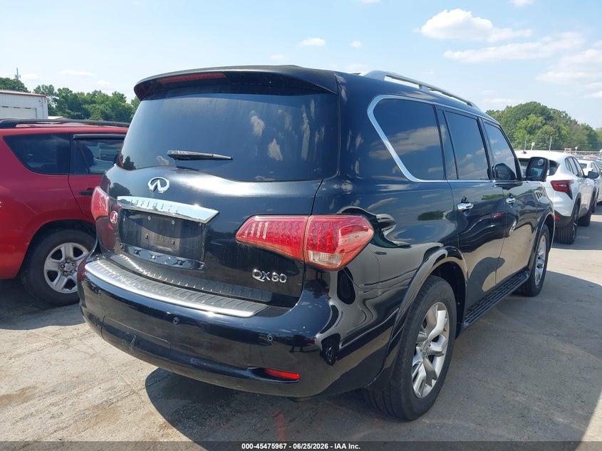 2014 Infiniti Qx80 VIN JN8AZ2NE7E9062464 IAAI salvage auction — FRONT END, Salvage (North Carolina), sold $1,750 on 2026-07-08 (photo 4)