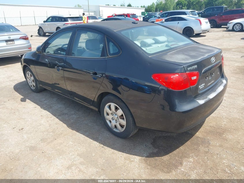 2009 Hyundai Elantra VIN KMHDU46D59U639418 IAAI salvage auction — NORMAL WEAR, Clear (Oklahoma), sold $250 on 2026-07-08 (photo 3)