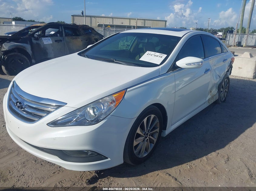 2014 Hyundai Sonata VIN 5NPEC4AC4EH815602 IAAI salvage auction — SIDE, Salvage Title, sold $625 on 2026-07-28 (photo 2)