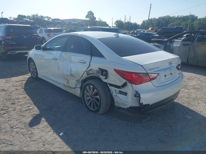 2014 Hyundai Sonata VIN 5NPEC4AC4EH815602 IAAI salvage auction — SIDE, Salvage Title, sold $625 on 2026-07-28 (photo 3)