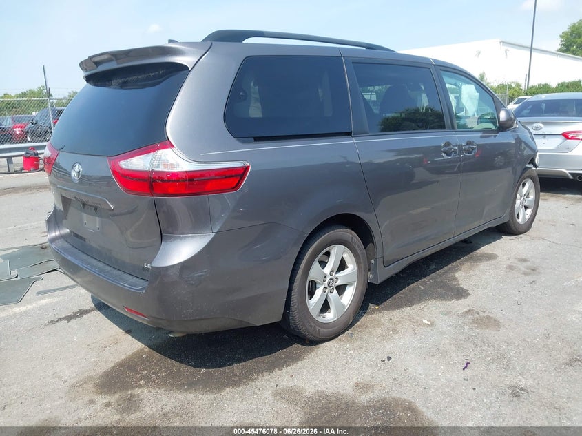 2018 Toyota Sienna VIN 5TDKZ3DCXJS965483 IAAI salvage auction — FRONT END, Salvage (North Carolina), sold $2,850 on 2026-07-29 (photo 4)