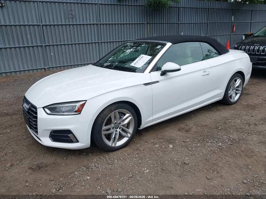2019 Audi A5 VIN WAUWNGF55KN009528 IAAI salvage auction — REAR END, Salvage Title, sold $8,800 on 2026-08-20 (photo 2)