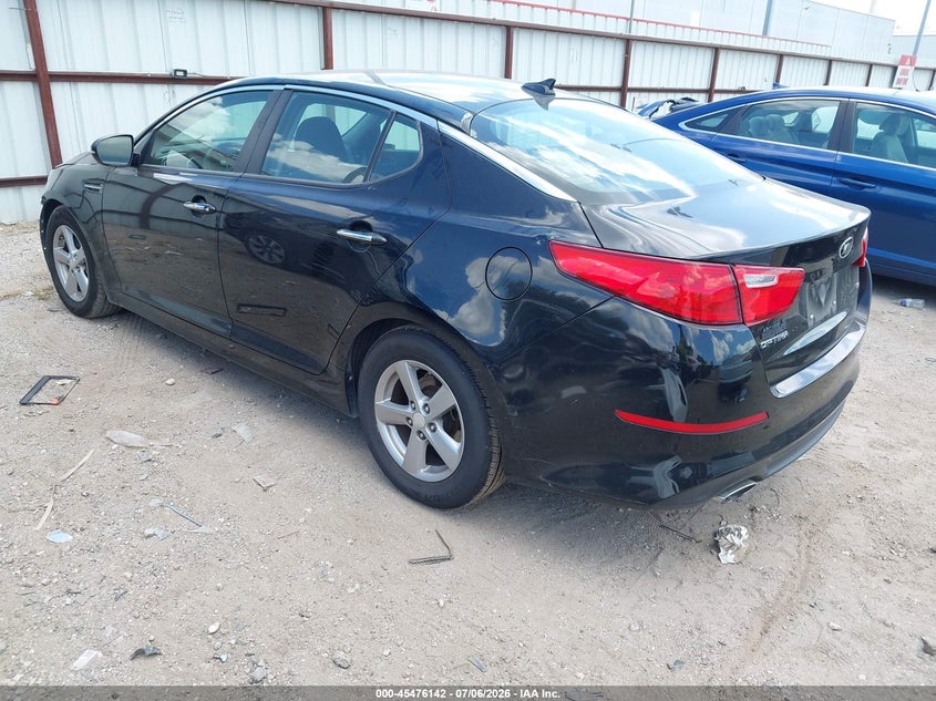 2015 Kia Optima VIN 5XXGM4A79FG440005 IAAI salvage auction — RIGHT FRONT, Salvage (Texas), sold $950 on 2026-08-02 (photo 3)