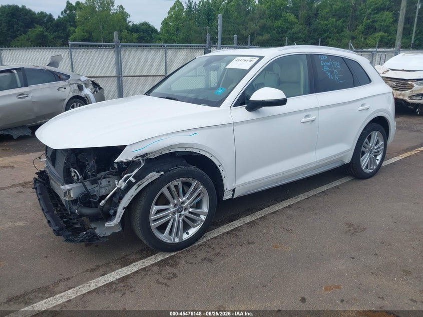 2018 Audi Q5 VIN WA1CNAFY9J2098401 IAAI salvage auction — LEFT FRONT, Salvage (Mississippi), sold $3,750 on 2026-07-23 (photo 2)