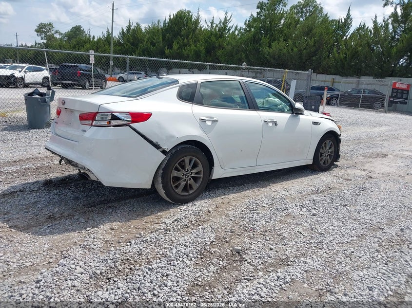 2016 Kia Optima VIN 5XXGT4L10GG011686 IAAI salvage auction — FRONT & REAR, Salvage Title, sold $800 on 2026-07-16 (photo 4)