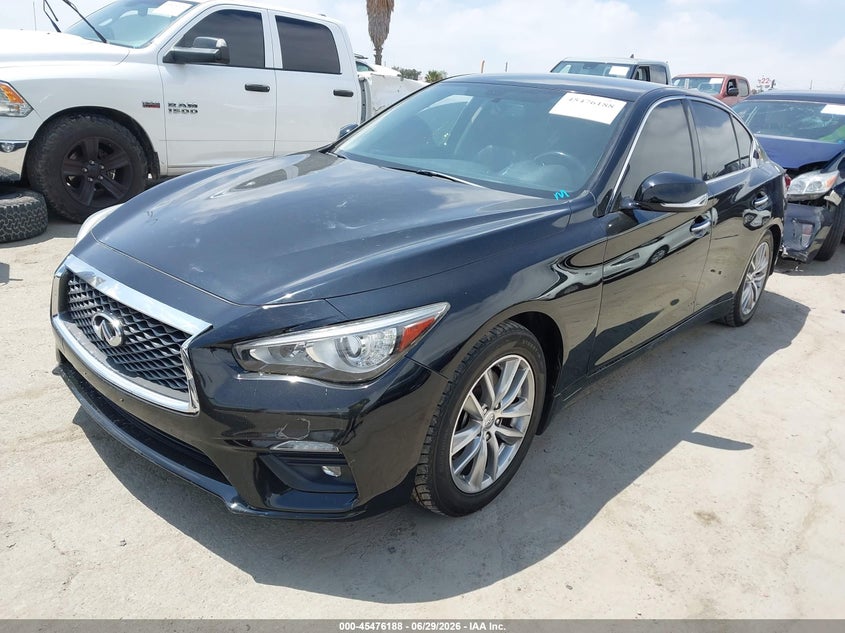 2021 Infiniti Q50 VIN JN1EV7AP8MM707148 IAAI salvage auction — RIGHT SIDE, Salvage (Arizona), sold $7,550 on 2026-07-15 (photo 2)