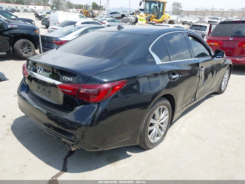 2021 Infiniti Q50 VIN JN1EV7AP8MM707148 IAAI salvage auction — RIGHT SIDE, Salvage (Arizona), sold $7,550 on 2026-07-15 (photo 4)