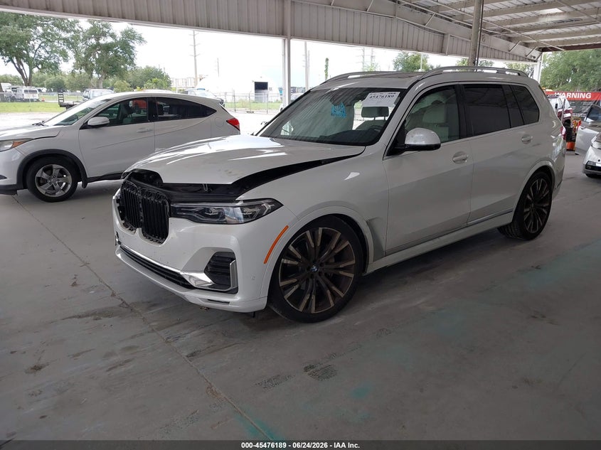 2022 BMW X7 VIN 5UXCW2C08N9L97266 IAAI salvage auction — RIGHT FRONT, Salvage Title, sold $17,000 on 2026-07-29 (photo 2)