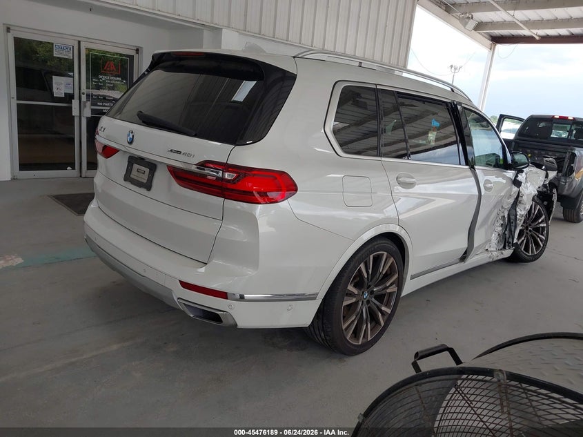 2022 BMW X7 VIN 5UXCW2C08N9L97266 IAAI salvage auction — RIGHT FRONT, Salvage Title, sold $17,000 on 2026-07-29 (photo 4)