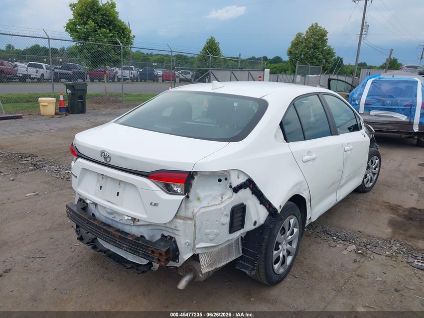 2020 Toyota Corolla VIN 5YFEPRAE3LP081151 IAAI salvage auction — FRONT & REAR, Salvage (Virginia), sold $3,800 on 2026-07-28 (photo 4)