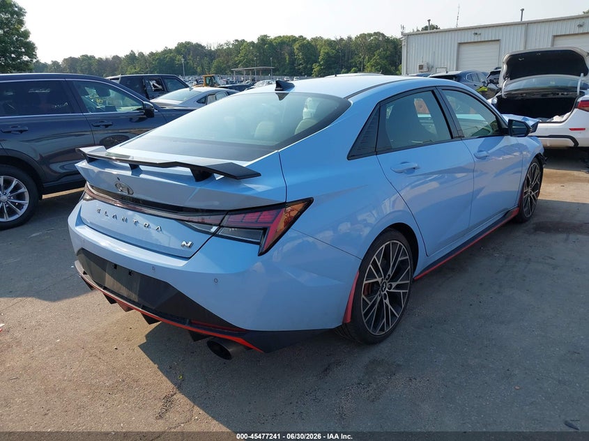 2023 Hyundai Elantra n VIN KMHLW4AK8PU017730 IAAI salvage auction — FRONT END, Salvage Title, sold $7,100 on 2026-08-11 (photo 4)