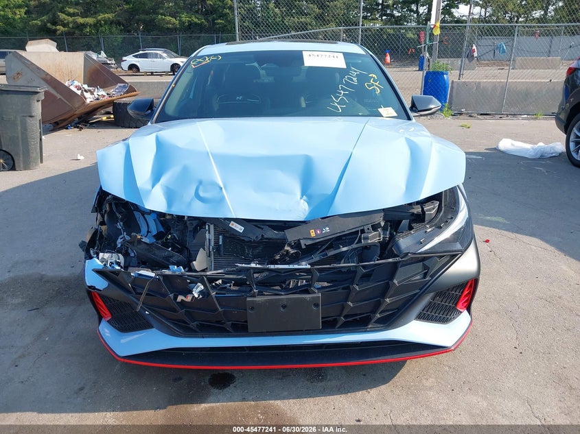 2023 Hyundai Elantra n VIN KMHLW4AK8PU017730 IAAI salvage auction — FRONT END, Salvage Title, sold $7,100 on 2026-08-11 (photo 6)