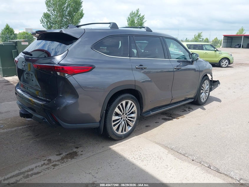 2022 Toyota Highlander VIN 5TDFZRBH2NS214192 IAAI salvage auction — FRONT END, Salvage (North Dakota), sold $16,800 on 2026-07-30 (photo 4)