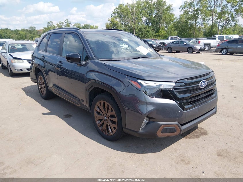 2025 Subaru Forester VIN JF2SLDHC5SH523168 IAAI salvage auction — REAR END, Salvage Title, sold $8,600 on 2026-07-28 (photo 1)