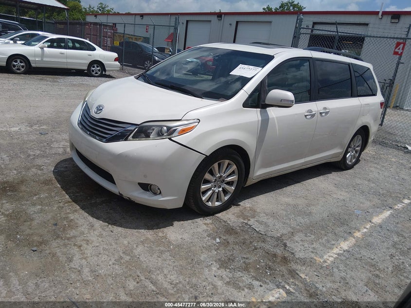 2015 Toyota Sienna VIN 5TDYK3DC8FS570692 IAAI salvage auction — REAR END, Salvage Title, sold $3,650 on 2026-07-22 (photo 2)