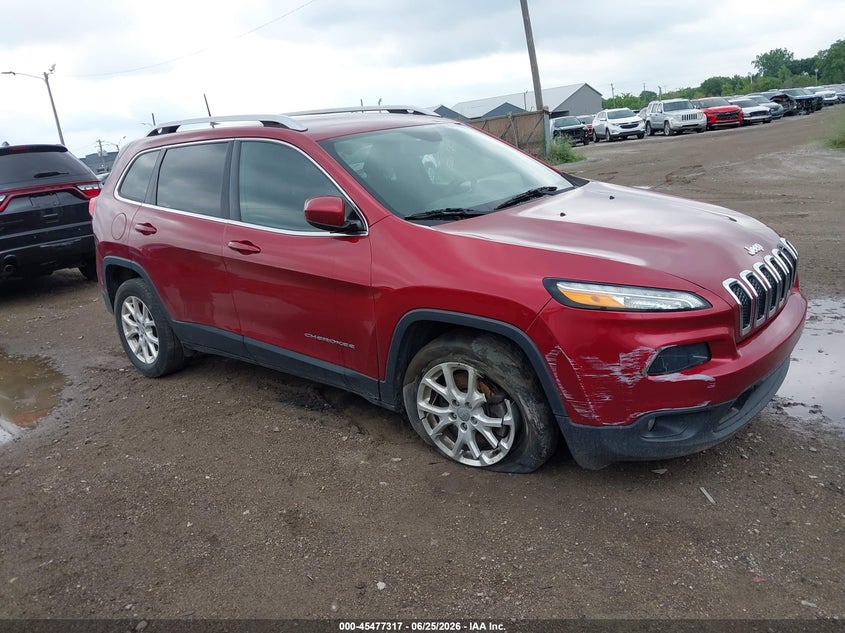 2016 Jeep Cherokee VIN 1C4PJLCB1GW259095 IAAI salvage auction — RIGHT FRONT, Clear (Michigan), sold $1,550 on 2026-08-14 (photo 1)