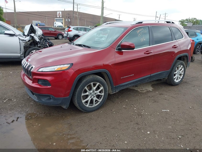 2016 Jeep Cherokee VIN 1C4PJLCB1GW259095 IAAI salvage auction — RIGHT FRONT, Clear (Michigan), sold $1,550 on 2026-08-14 (photo 2)