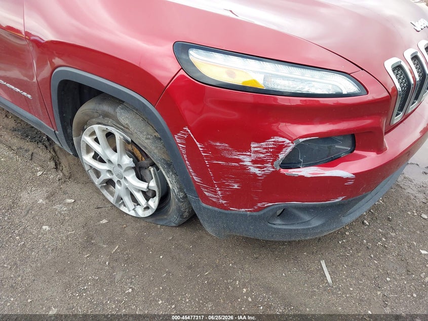 2016 Jeep Cherokee VIN 1C4PJLCB1GW259095 IAAI salvage auction — RIGHT FRONT, Clear (Michigan), sold $1,550 on 2026-08-14 (photo 6)