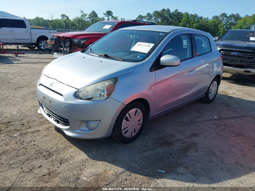 2015 Mitsubishi Mirage VIN ML32A3HJ5FH014381 IAAI salvage auction — RIGHT SIDE, Clear (Virginia), sold $475 on 2026-07-18 (photo 2)