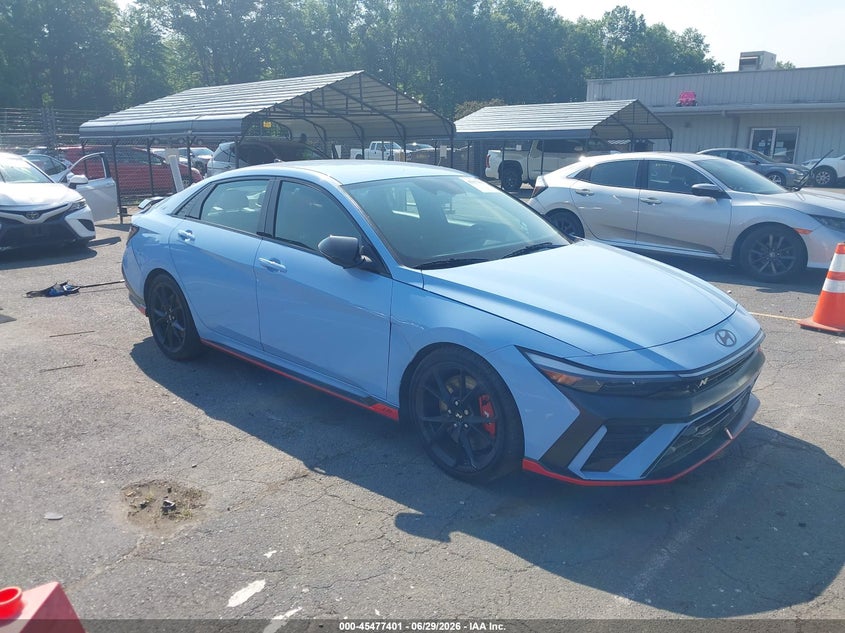 2025 Hyundai Elantra n VIN KMHLW4DK1SU030209 IAAI salvage auction — LEFT REAR, Salvage (Connecticut), sold $9,300 on 2026-08-13 (photo 1)