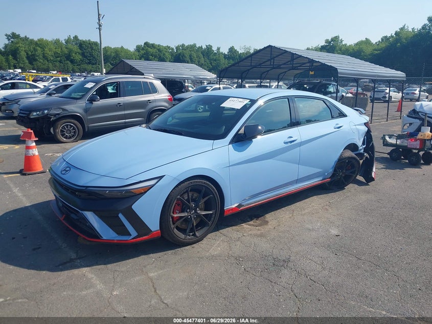 2025 Hyundai Elantra n VIN KMHLW4DK1SU030209 IAAI salvage auction — LEFT REAR, Salvage (Connecticut), sold $9,300 on 2026-08-13 (photo 2)