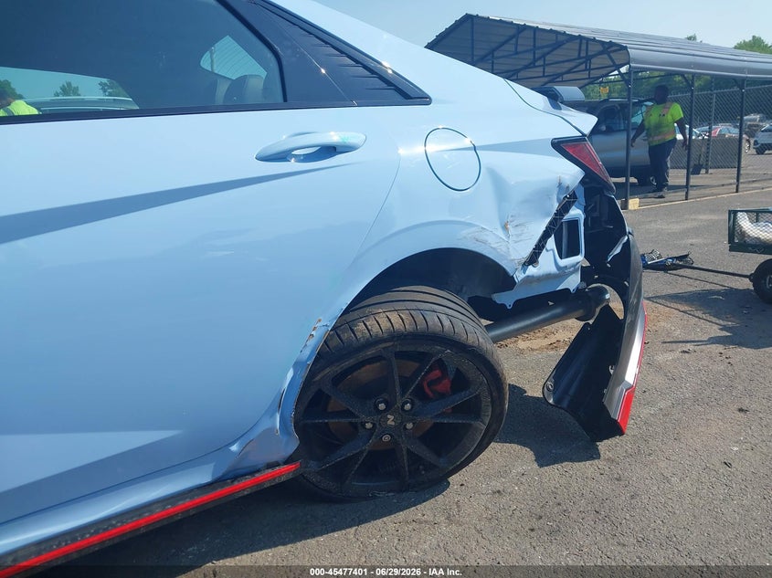 2025 Hyundai Elantra n VIN KMHLW4DK1SU030209 IAAI salvage auction — LEFT REAR, Salvage (Connecticut), sold $9,300 on 2026-08-13 (photo 6)