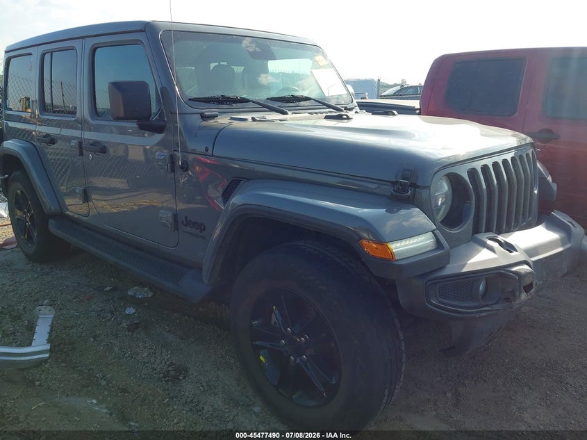 2021 Jeep Wrangler unlimited VIN 1C4HJXENXMW563976 — IAAI salvage auction photo