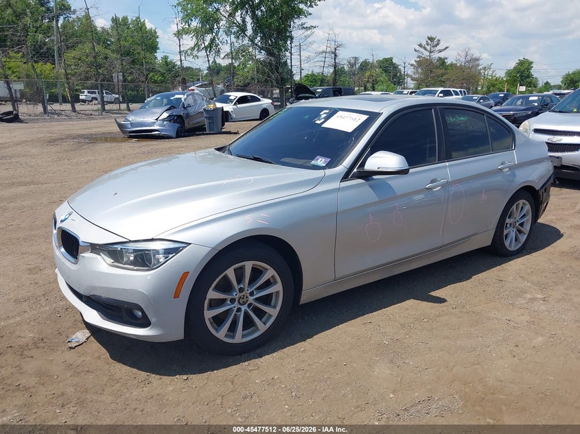 2018 BMW 3er VIN WBA8A3C51JA357995 IAAI salvage auction — FRONT END, Salvage (New Jersey), sold $3,550 on 2026-08-10 (photo 2)