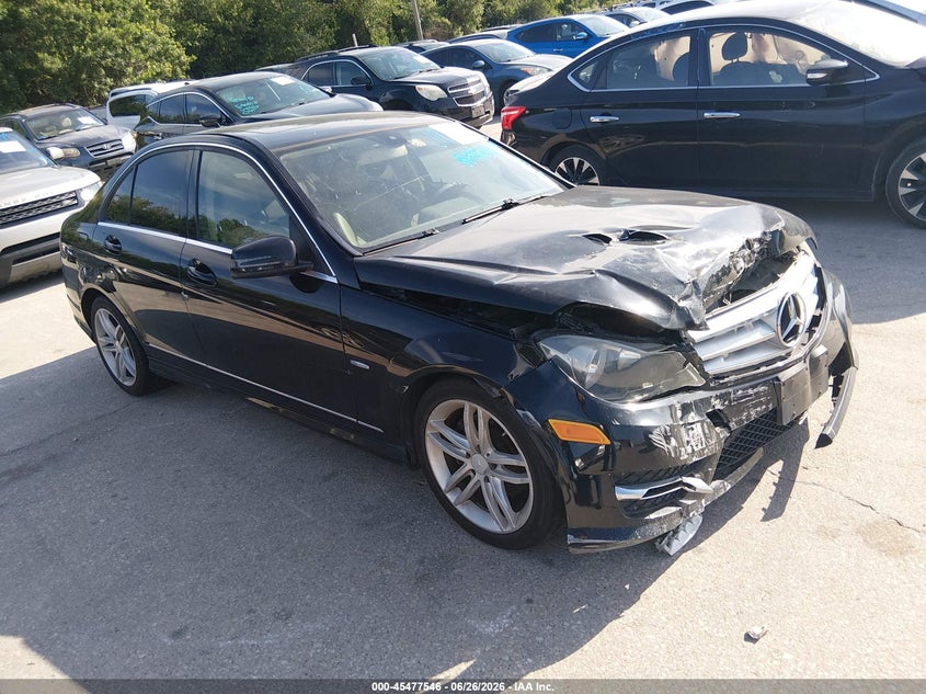 2012 Mercedes-benz C-klasse VIN WDDGF4HB1CA628650 IAAI salvage auction — NORMAL WEAR, Original (Texas), sold $275 on 2026-07-06 (photo 1)