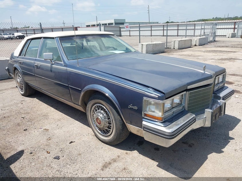 1984 Cadillac Seville VIN 1G6AS6982EE822919 IAAI salvage auction — NORMAL WEAR, Clear (Oklahoma), sold $1,850 on 2026-07-07 (photo 1)