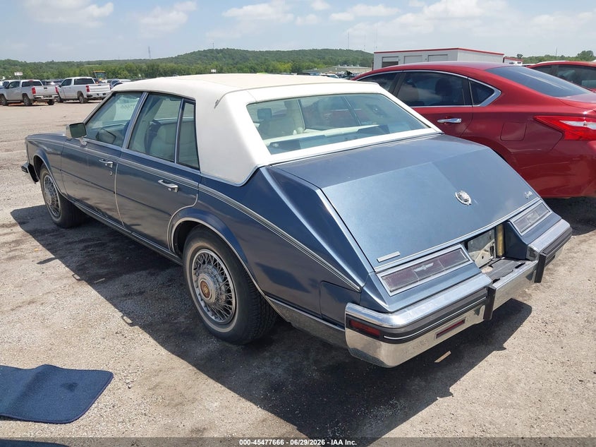 1984 Cadillac Seville VIN 1G6AS6982EE822919 IAAI salvage auction — NORMAL WEAR, Clear (Oklahoma), sold $1,850 on 2026-07-07 (photo 3)