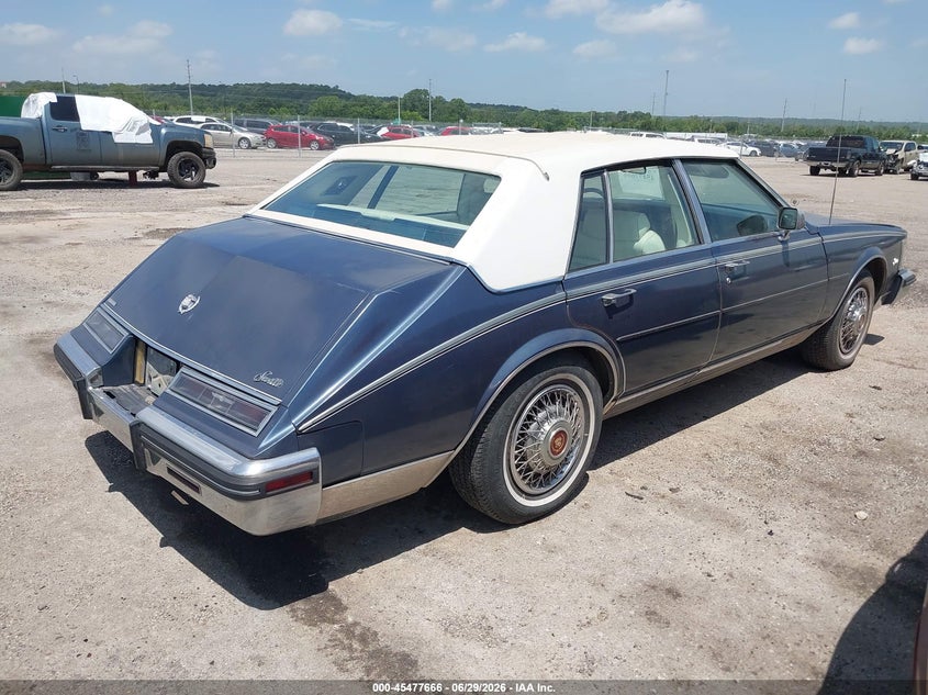 1984 Cadillac Seville VIN 1G6AS6982EE822919 IAAI salvage auction — NORMAL WEAR, Clear (Oklahoma), sold $1,850 on 2026-07-07 (photo 4)