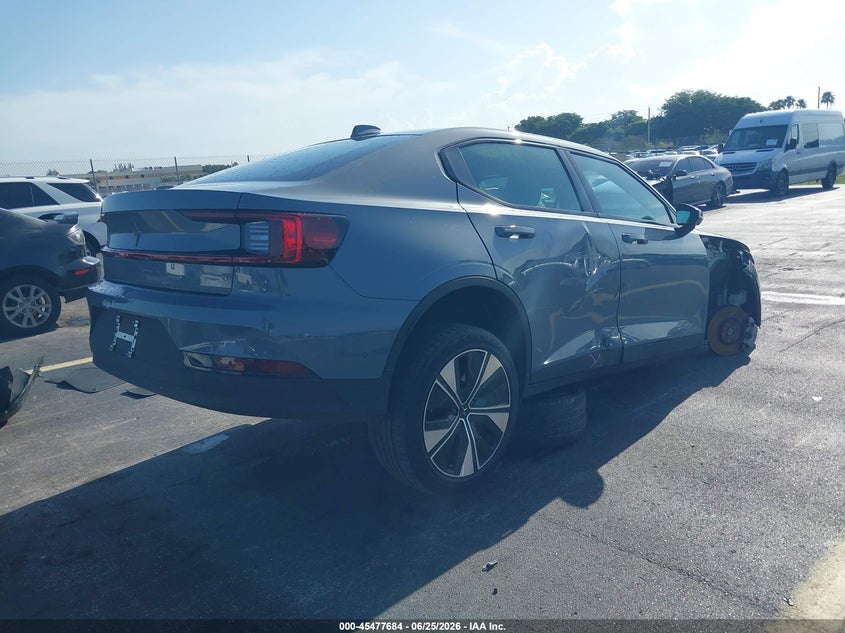 2024 Polestar 2 VIN YSMFD3KA8RL235400 IAAI salvage auction — SIDE, Salvage Title, sold $5,500 on 2026-08-13 (photo 4)