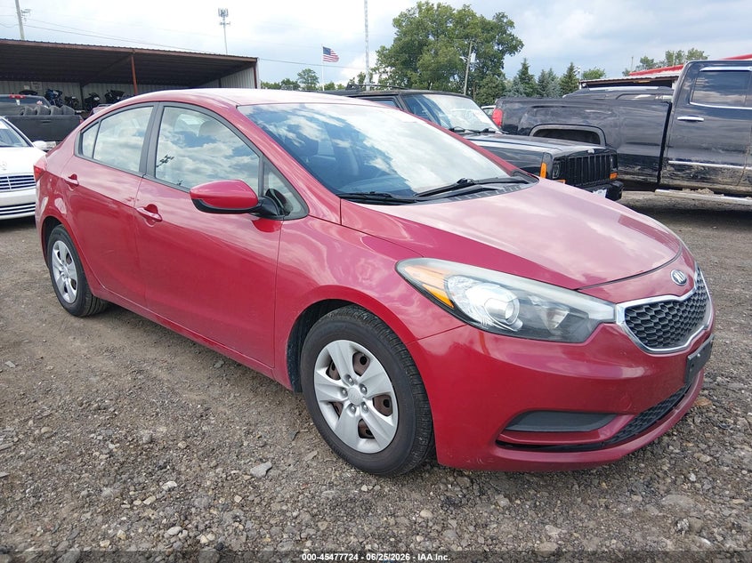 2016 Kia Forte VIN KNAFK4A62G5501139 IAAI salvage auction — FRONT END, Salvage (Ohio), sold $525 on 2026-07-15 (photo 1)