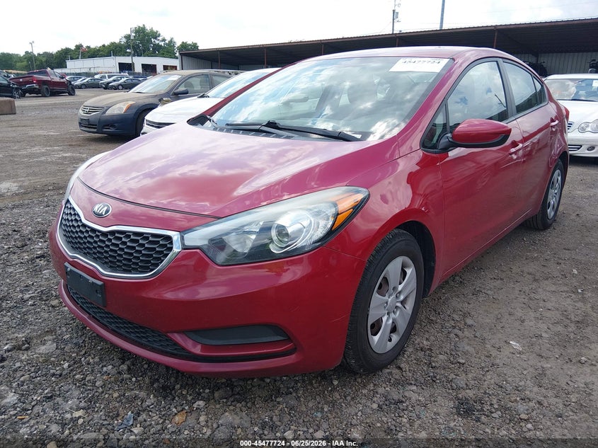 2016 Kia Forte VIN KNAFK4A62G5501139 IAAI salvage auction — FRONT END, Salvage (Ohio), sold $525 on 2026-07-15 (photo 2)